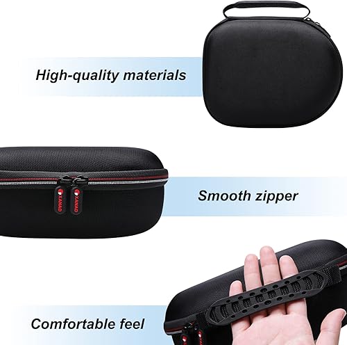 Miniatura 5 de Funda de auriculares para Beats, Sony, Raycon, JBL, OneOdio, TOZO, SteelSeries, Jabra, Audio-Technica y Sennheiser (exterior negro + azul claro