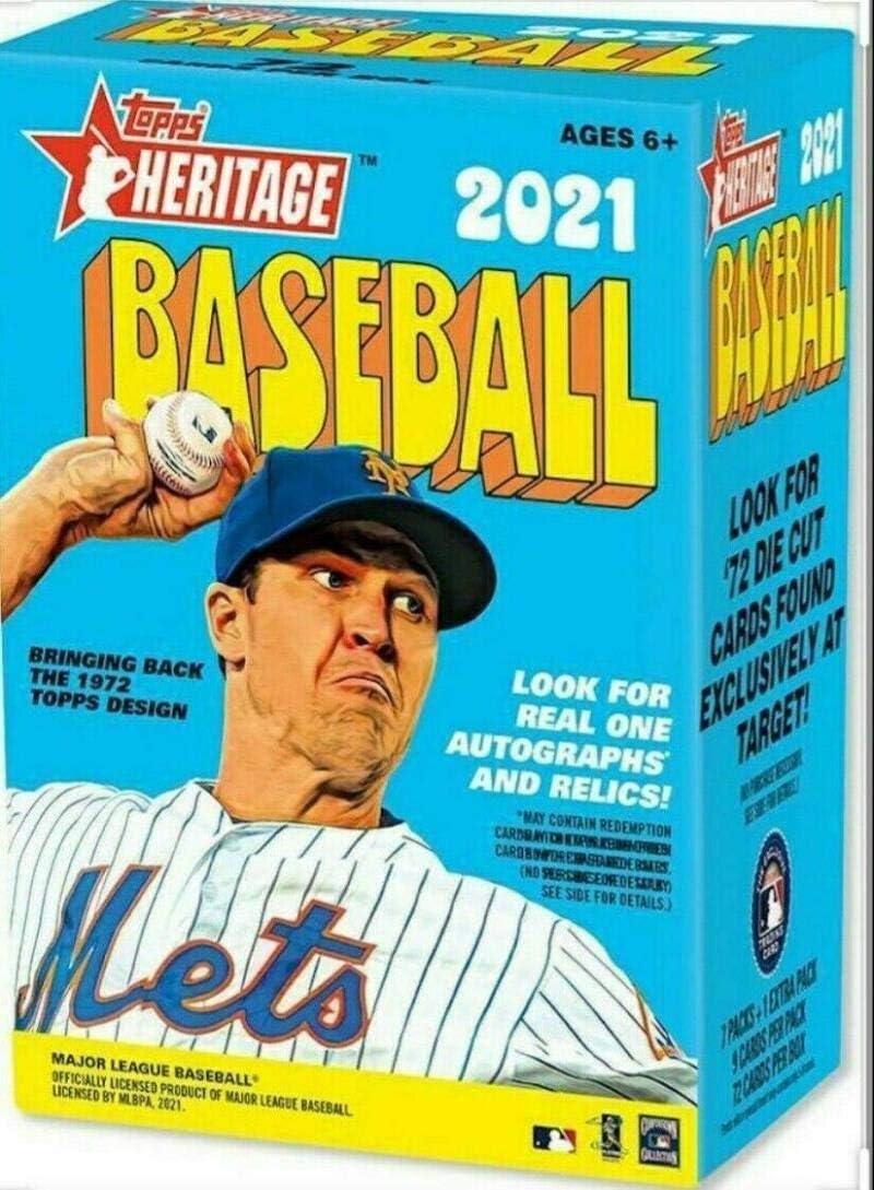 2021 Heritage Baseball Blaster Box 8 Packs Per Box