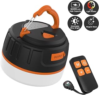Sinvitron LED Camping Lantern Rechargeable,Tent Lights with Remote Control,1000LM Up to150H Running,5200mAh Camping Light, Emergency Light for Hurricane,Power Outages,Outdoor, Hiking, Home,Fishing
