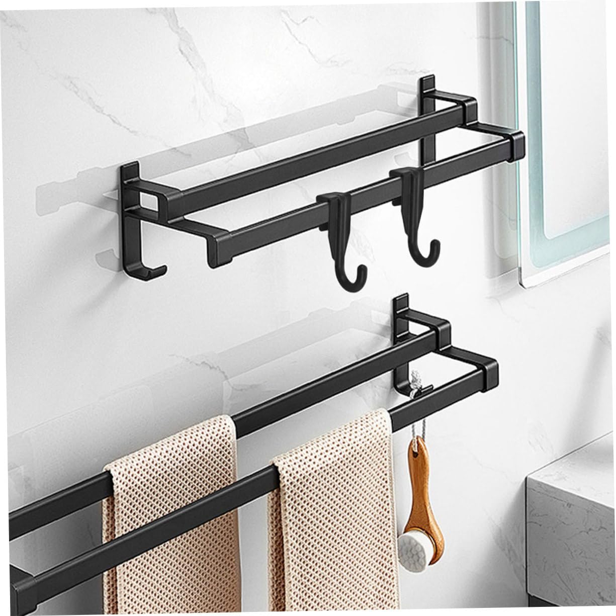 Veemoon 16Pcs Multipurpose Plastic Hook, Hanging Rack Hook Flexible Cloth Hanger Portable Hanger - High Strength - Microwave Oven Rack Utensils and Towels Kitchen and Bathroom (10mm Hole)