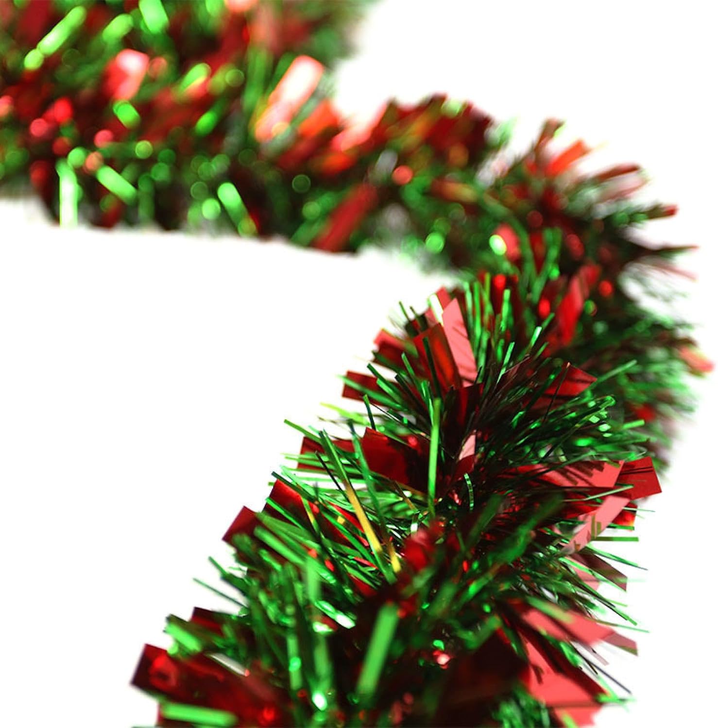 Christmas Tinsel Twisted Garland Halloween Decoration Wide-Leaf Wool Strip Color Strip Latte Art