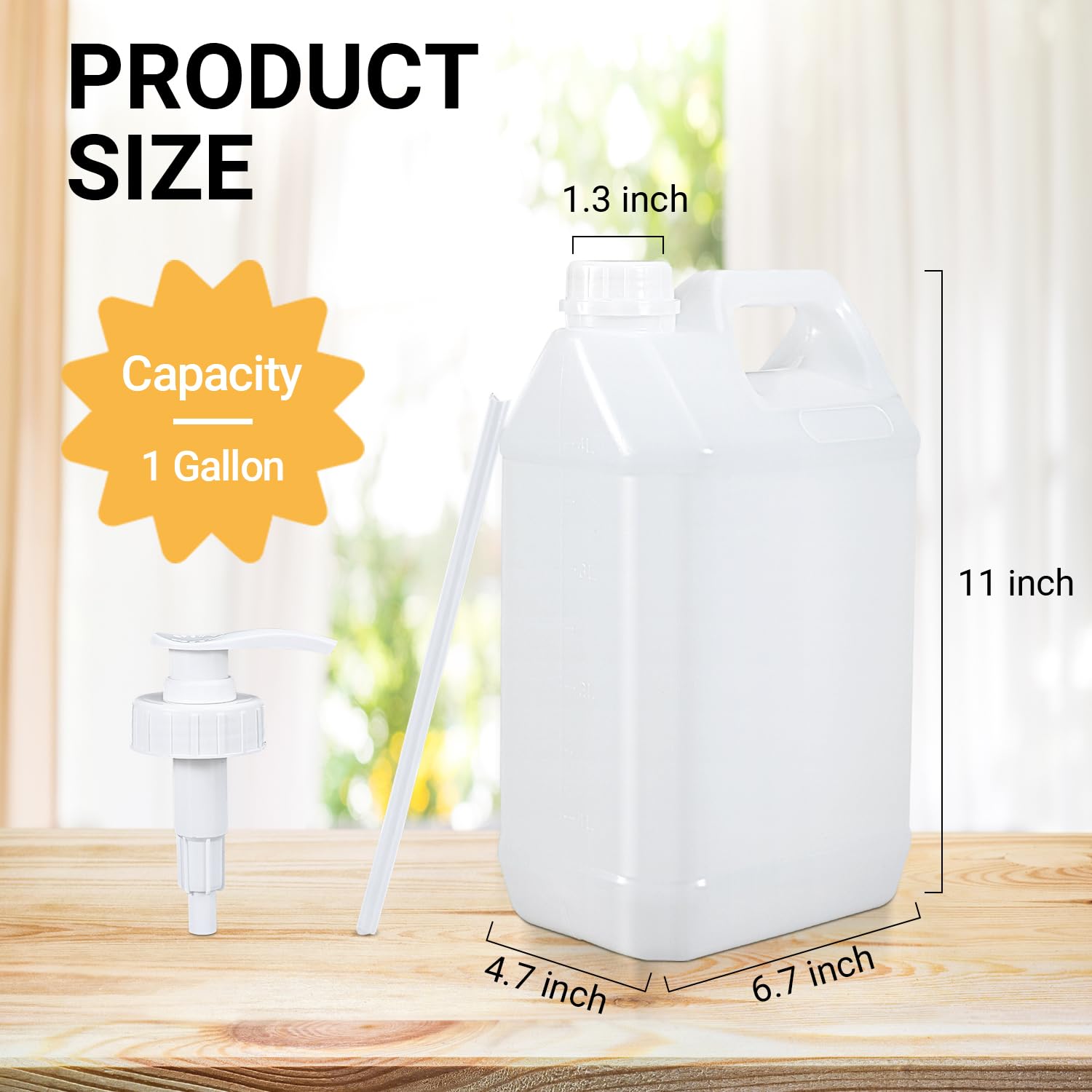 Lot de 4 pichets en plastique de style F réutilisables de qualité alimentaire en polyéthylène haute densité pour eau, sauces, savons, détergents, liquides de miel avec bouchon à visser et
