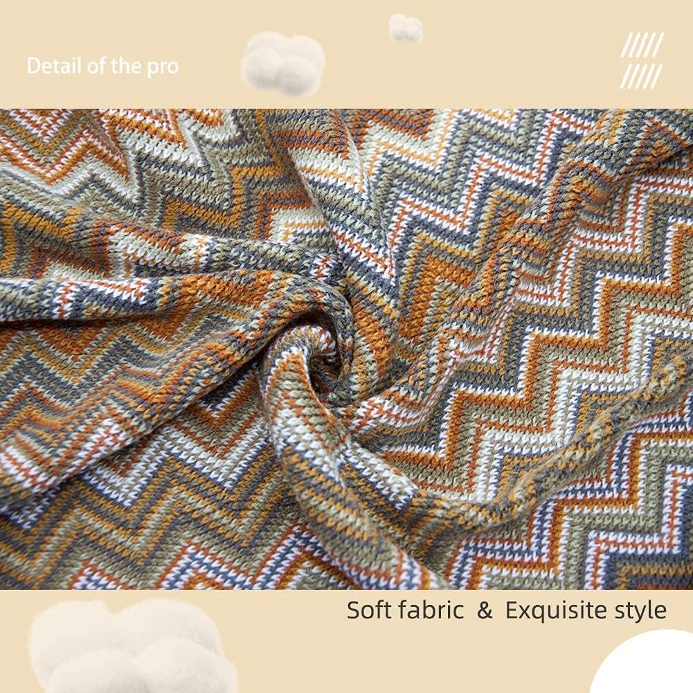 VANJOROY Sofa Large Brown Throw Blanket-130x230cm - Image 4