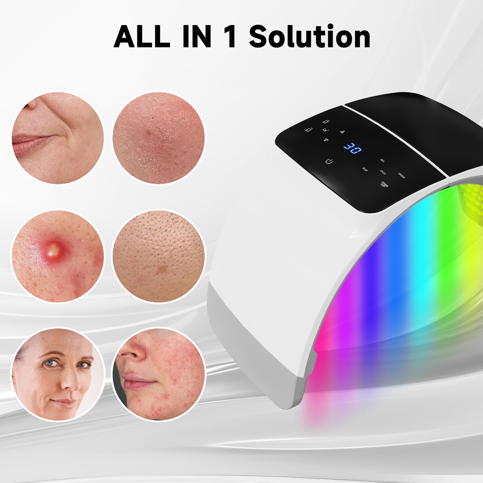 Amazon.com: mhpoycd 7-in-1 LED Face Mask, Multi-Color Light Beauty