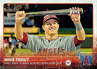 2015 Topps Update #US227 Mike Trout Checklist Baseball Card – First Back to Back MLB All-Star Game MVP