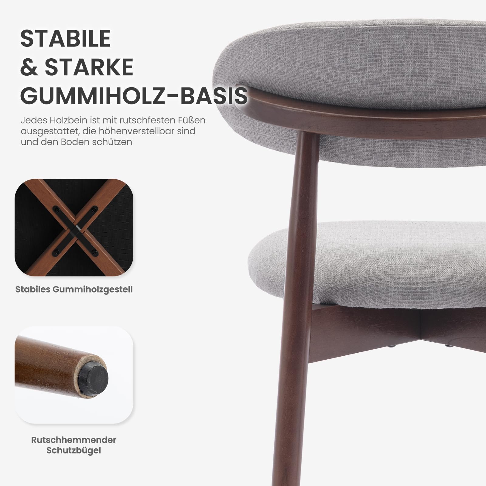 Colamy Küchenstuhl Esszimmerstühle 6er Set – Bild 4