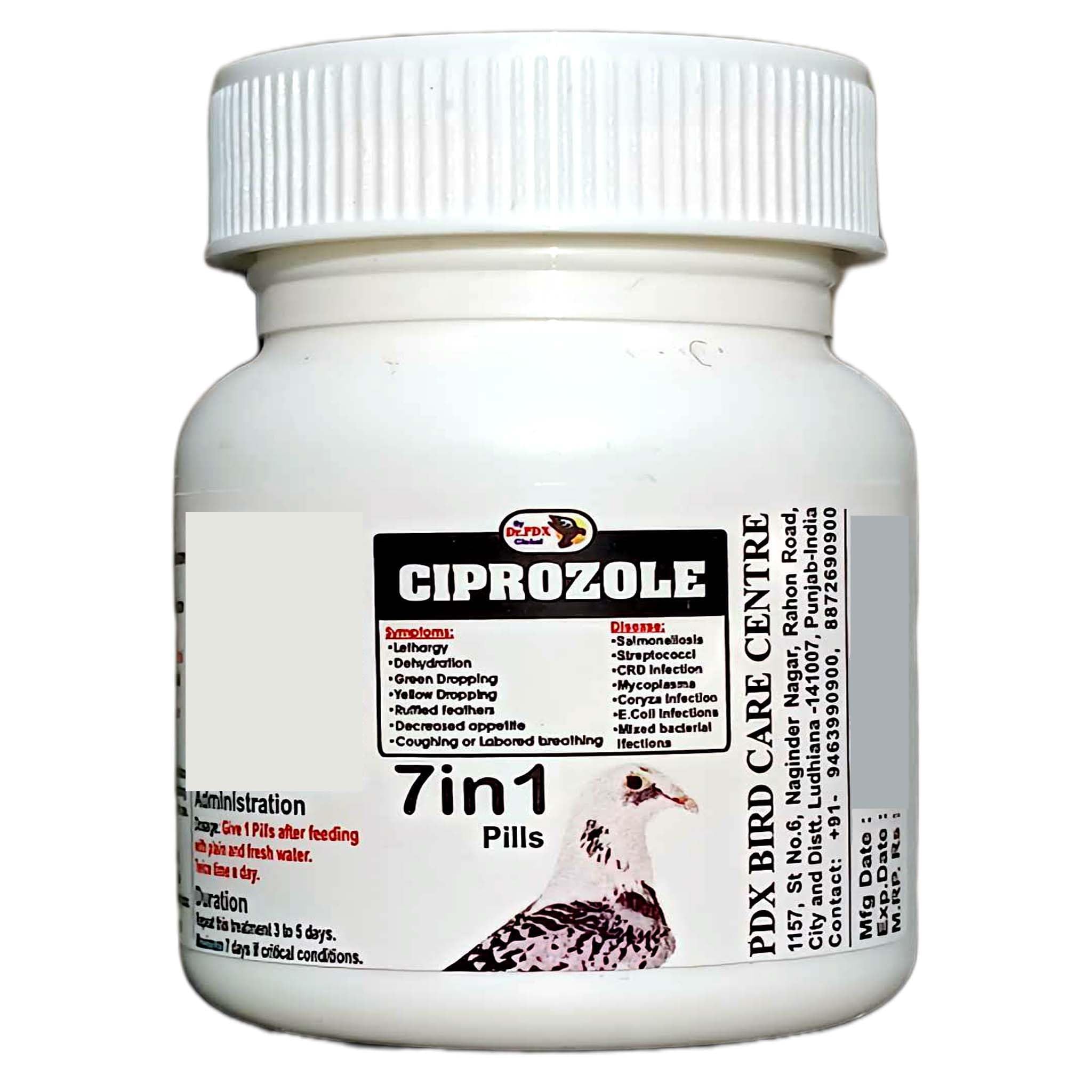 Pigeon Medicine, Ciprozole 7in1 Powder and Tablet (50.Tab, Tablet)