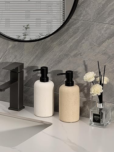 Miniatura 4 de Dispensadores de jabón de 13.5 fl oz, 13.5 onzas, 2 unidades de lujo para loción para platos de mano, champú dispensador de jabón, botellas de jabón