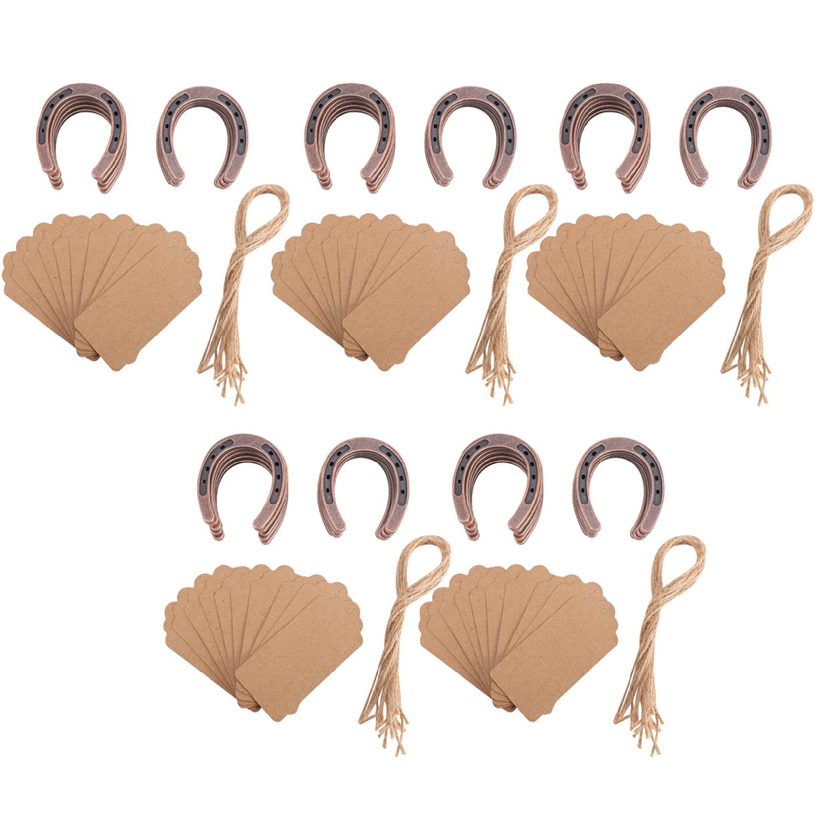 Tags Cadeaux Horseshoe Rustiques et Fers à Cheval de Mariage 50 Pièces