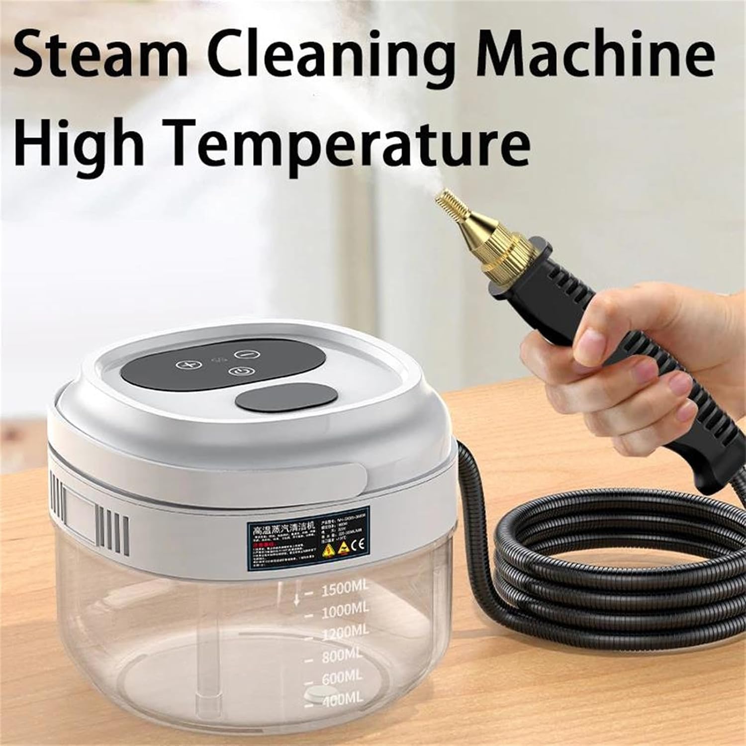 3500W Portable Steam Cleaner, Steam Shot Cleaner Handheld High Temperature Steamer for Car Detailing, Furniture, Kitchen, Bathroom, Grout And Tile