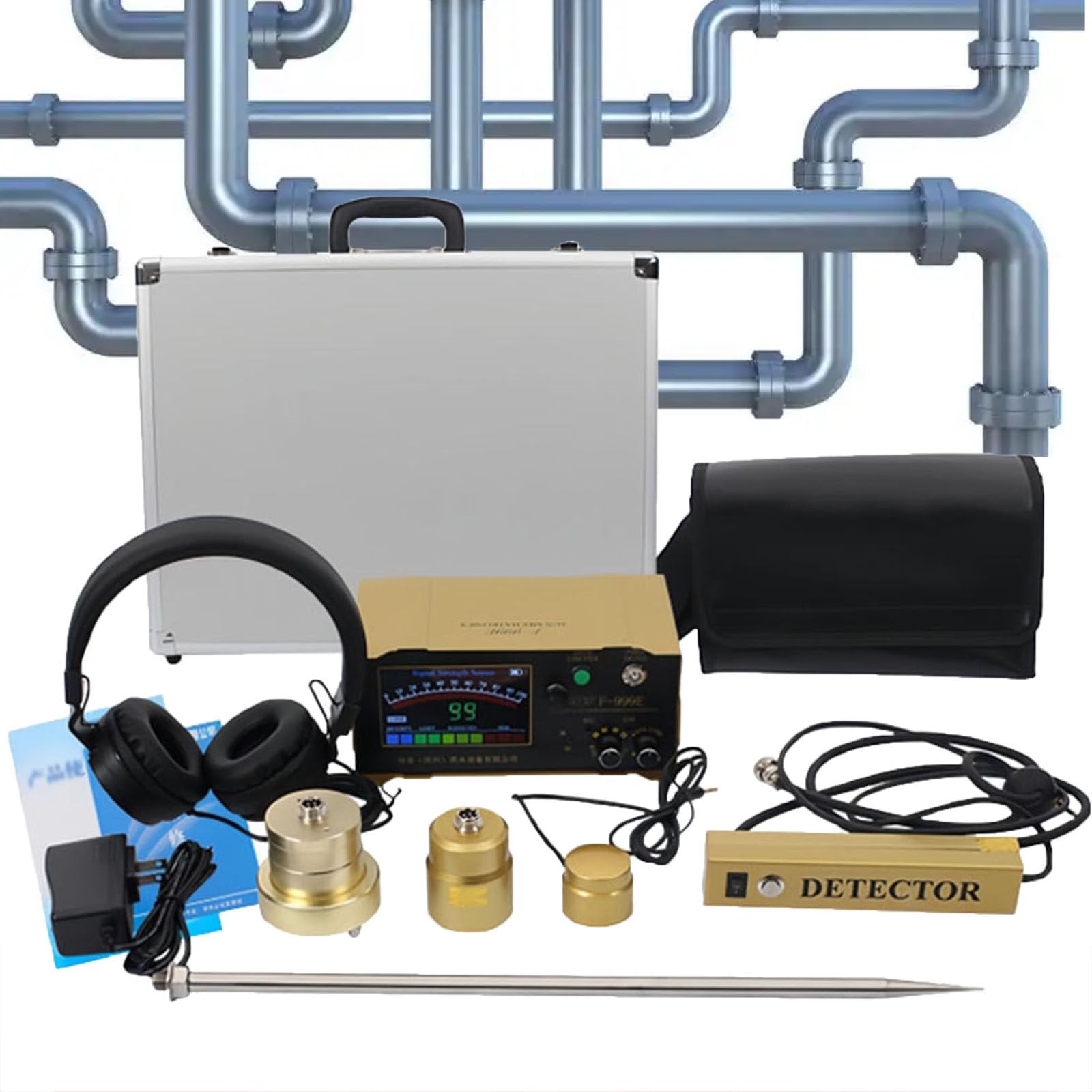 Detectores eléctricos de Fugas de Agua subterránea, Equipo con Auriculares