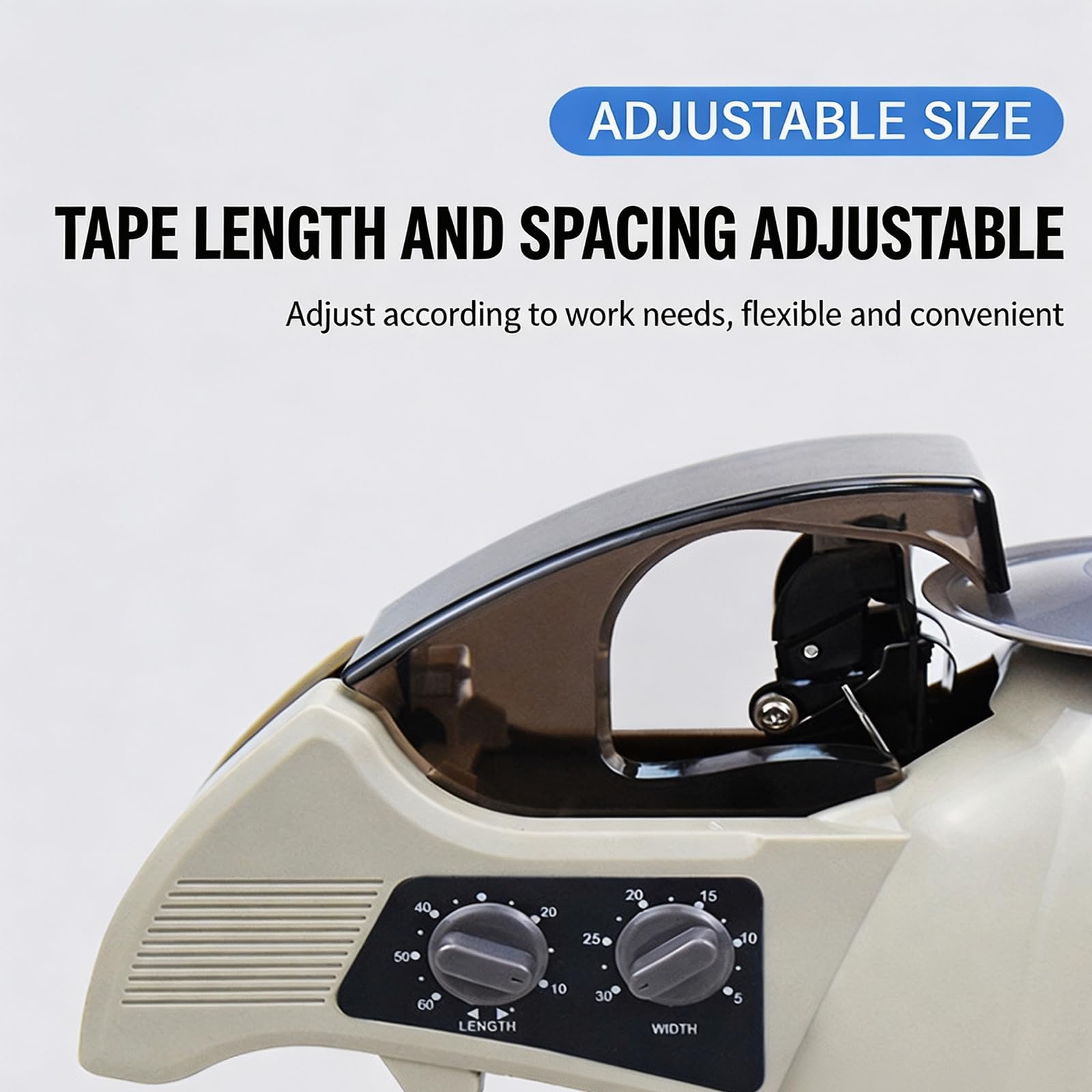 Dispenser Di Nastro Elettrico Da 40 W, Dispenser Automatico Con Lunghezza Di Taglio Da 10 A 60 Mm, Taglierina Portatile Per Nastri Di Varie Larghezze Da 5 A 25 Mm - Preciso, Motore In Rame