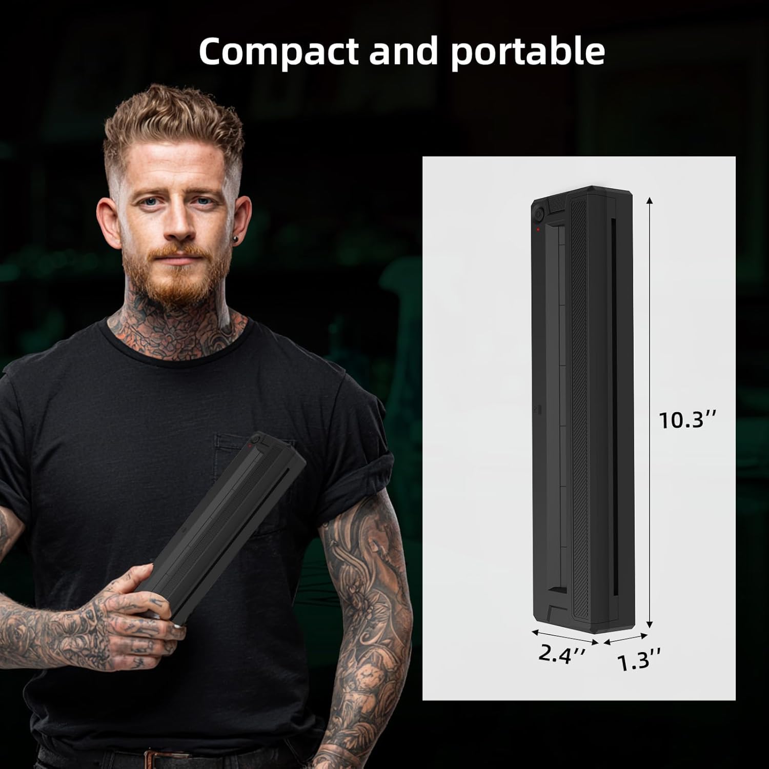 Tattoo Stencil Printer Machine, Portable Tattoo Transfer Printer for Tattoo Artists & Enthusiasts, Support Smartphone,PC, Android, iOS, Windows,Mac.