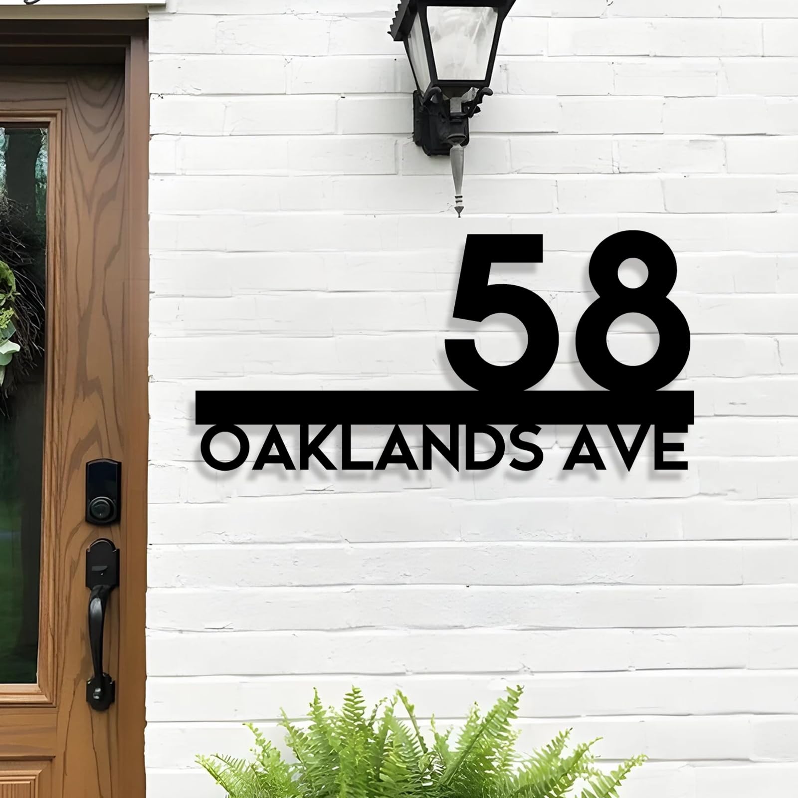 Personalized House Number Sign for Outside Custom Metal Street Address Sign Door Number Plaque for Wall