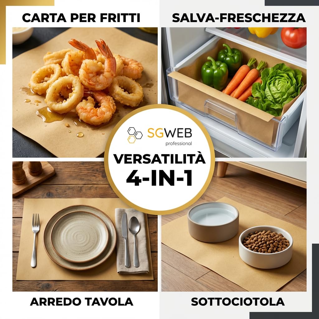 Tovagliette di Carta Paglia 30x40cm Monouso per Ristoranti e Bar - Carta Riciclata Naturale 80gr/mq - Sottopiatti Americani per Alimenti Senza Loghi, Formato Rettangolare 1000 Pezzi