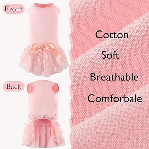 Miniatura 6 de Vestido de algodón suave para perro, falda tutú con mariposa cúbica, vestido de princesa para perros pequeños y medianos, Navidad, vacaciones,