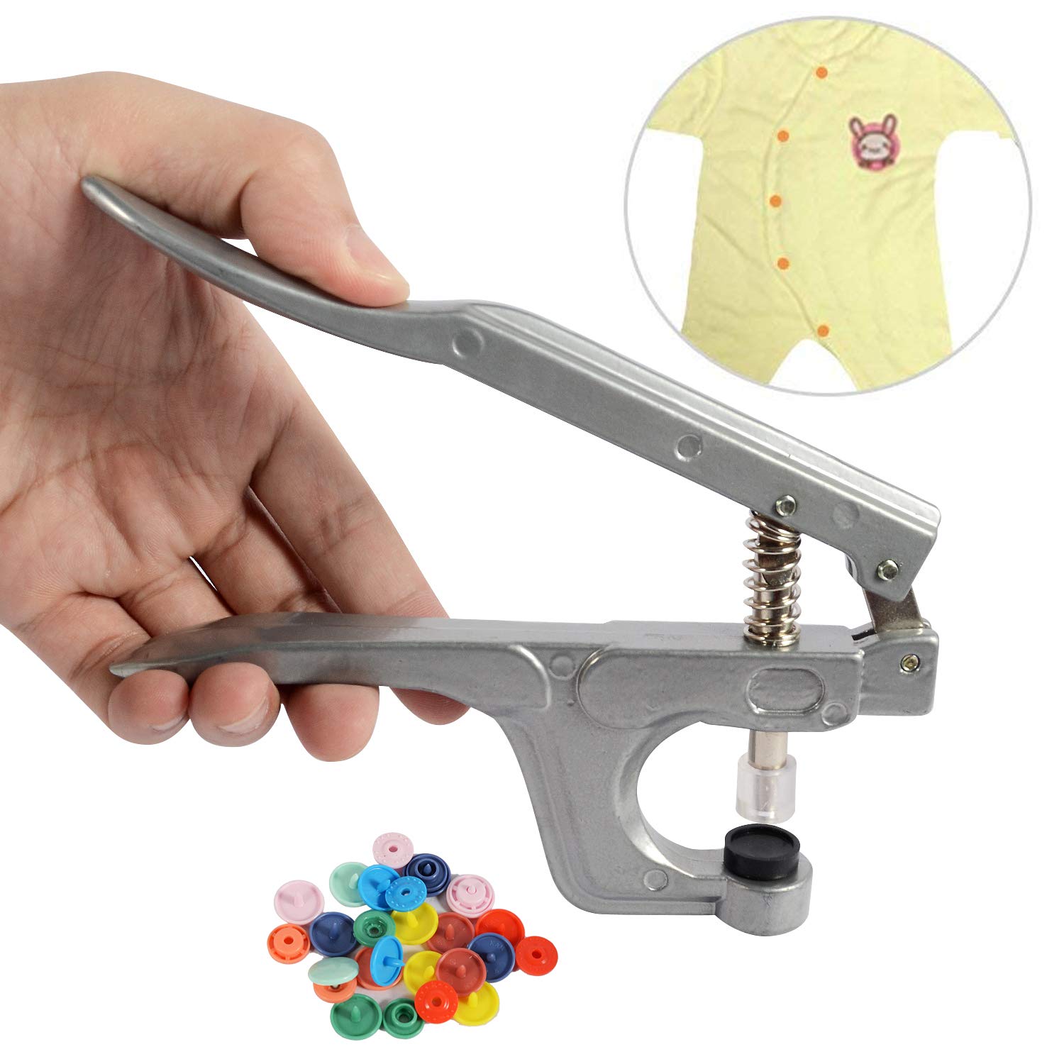 Pinze a scatto per abbigliamento artigianale, pinze manuali