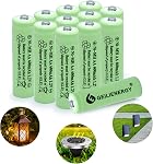 NiMH AA 600mAh 1.2V Rechargeable Batteries for Solar Lights, Garden Lights, Remotes, Mice(Pack of 20)