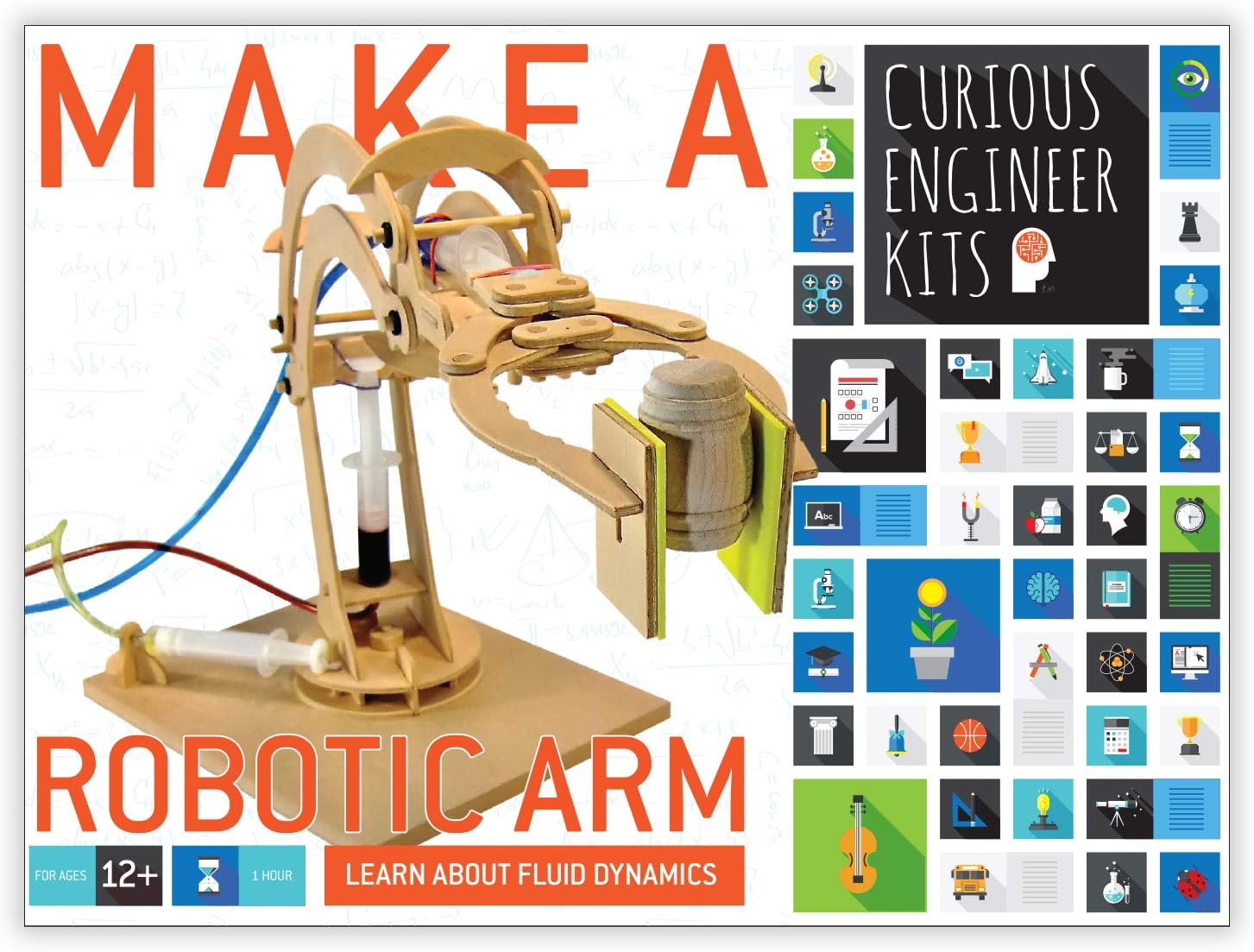 Copernicus Toys Make a Working Wooden Robotic Arm Kit | Learn About Fluid Dynamics | Facts and Easy Instructions Included Curious Engineer Kit