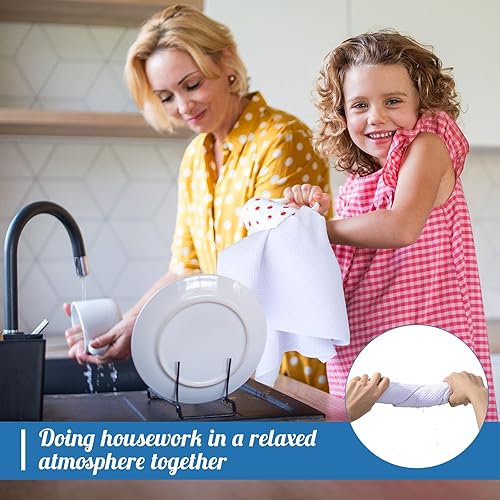 Miniatura 4 de Sublimation White Towels - Toallas de cocina de tejido gofre, toallas de cocina de 24 x 16 pulgadas, toallas de microfibra para secar platos, paños