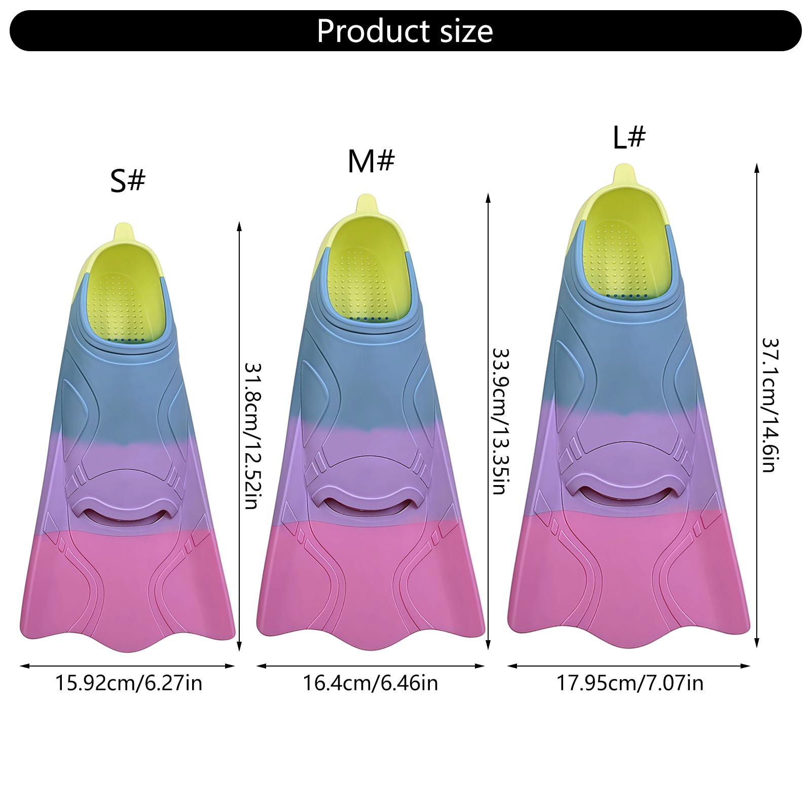 Lot de 2 palmes antidérapantes en silicone pour jeunes - Équipement d'exploration pour un usage familial
