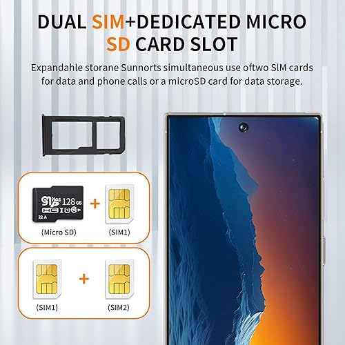 Miniatura 6 de Echoamo Teléfono celular I25 Ultra desbloqueado, 8 GB+256 GB bolígrafo integrado 7000 mAh batería todo el día teléfono inteligente, pantalla FHD+ de