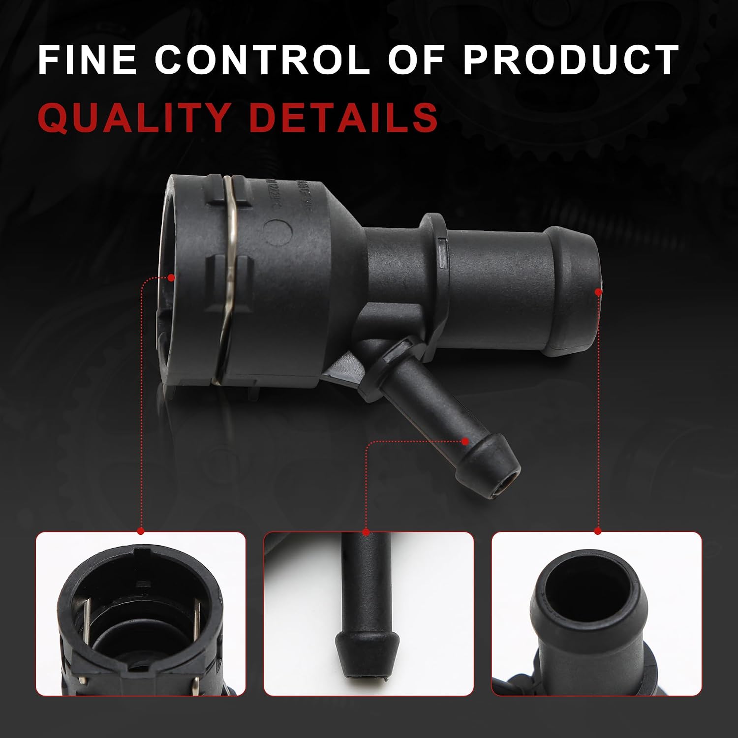 1K0122291C Coolant Heater Hose Connector 1K0122101BB Replacement for VW CC Caddy Golf Jetta Passat AUDI A3 Q3 TT Skoda 1K0122101BC