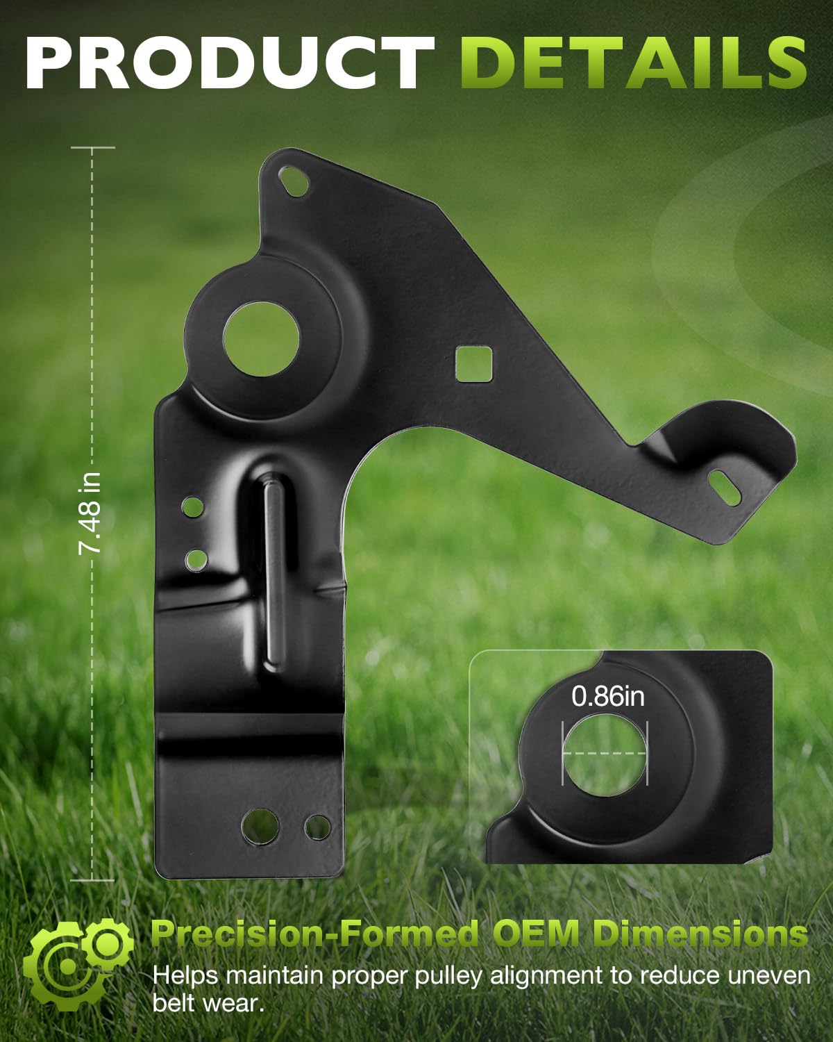 HQPASFY 783E08863B - Soporte de pivote tensor de 42 pulgadas compatible con tractor de césped CubCadet XT1 XT2 LT42 LX42 EFI KH KW FAB