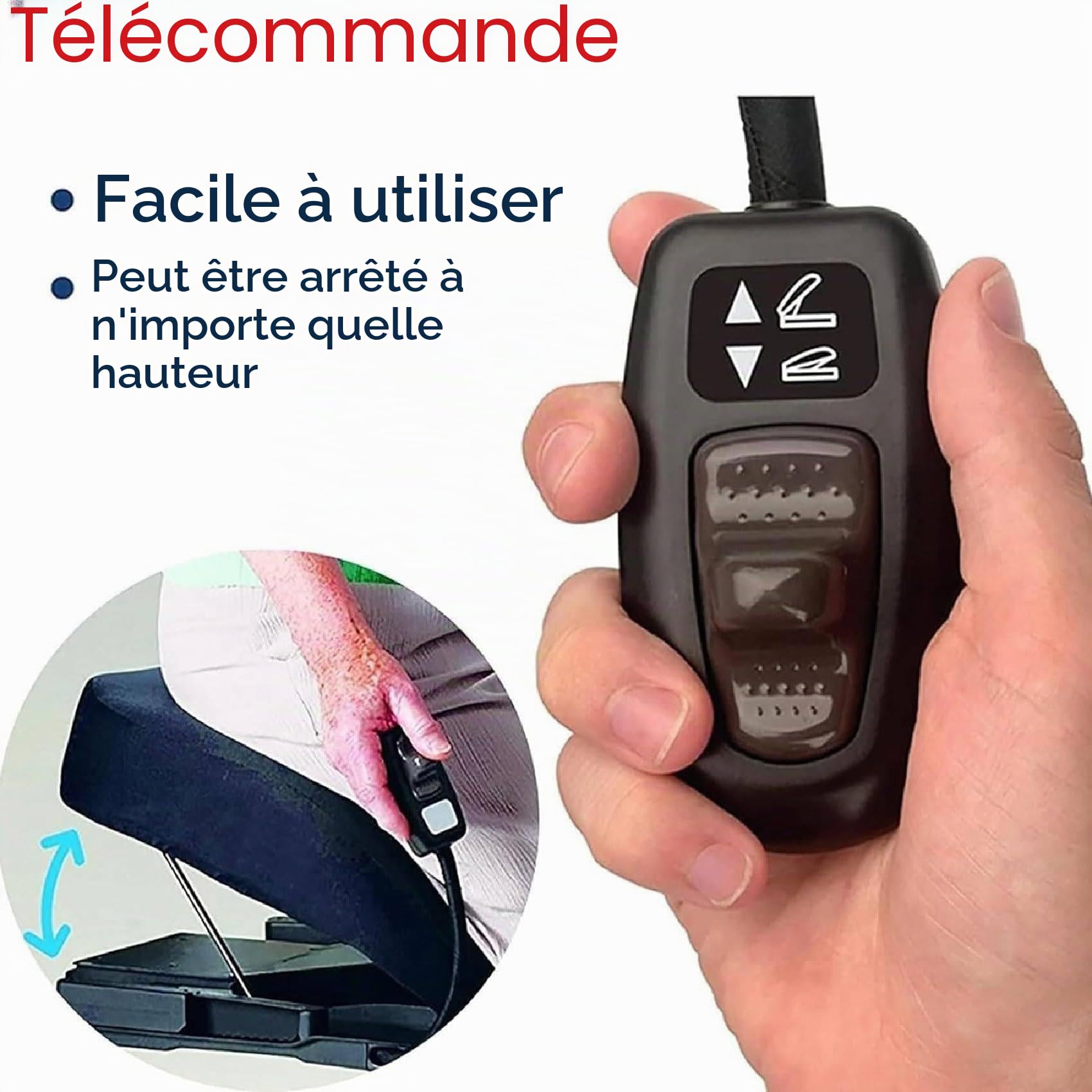 Coussin Releveur, Coussin D'assistance Au Siège électrique, Coussin De Levage Portable, Aide à La Mobilité, Supporte Jusqu'à 280 Lb,Pour Aider Les Personnes âgées Et Handicapées à Monter Et Descendre