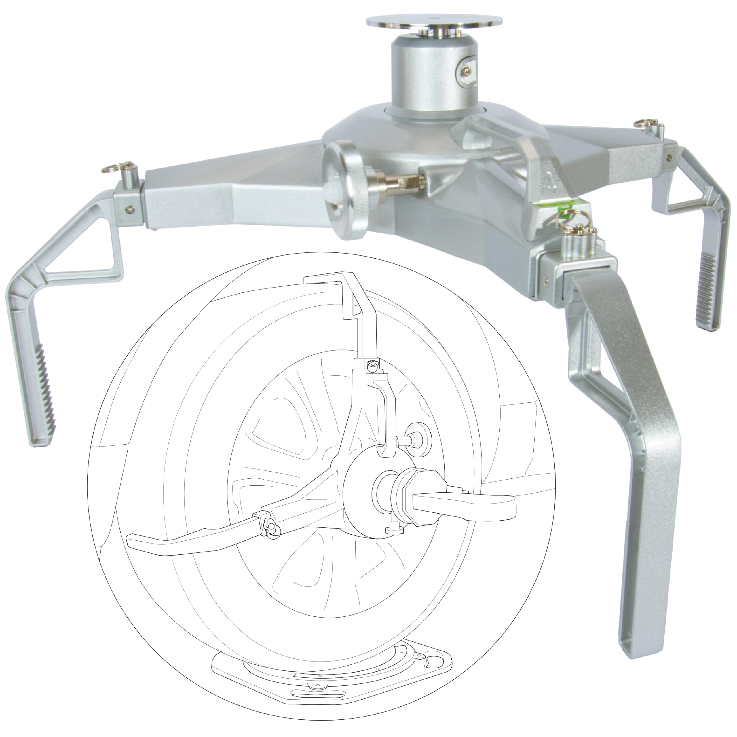 Pince de Calibrage Alignement Roues avec Plaque Magnétique - Barre pour Réglage Parallélisme DIY 47-110cm