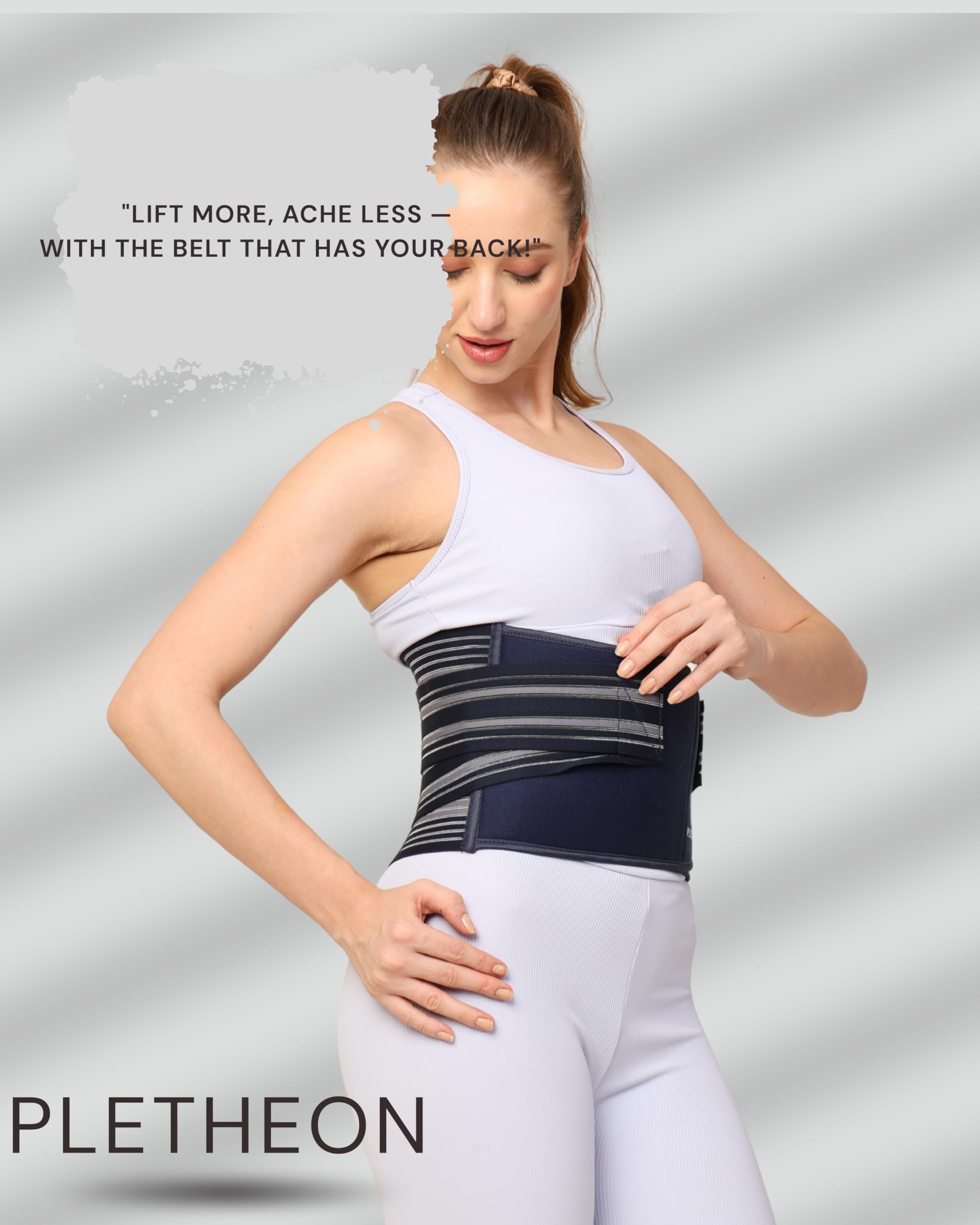 PLETHEON Neoprene 3-in-1 Postpartum Abdominal Belt For Women Belly, Waist & Pelvis Support | Post Pregnancy Recovery Belt | Maternity Tummy Wrap For Slimming & Back Pain Relief (Single Blue) - Image 5 thumbnail