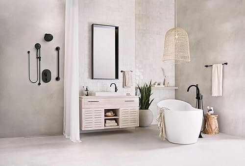 Miniatura 2 de Moen Cabezal de ducha de lluvia de diámetro de una sola función, negro mate, S176BL