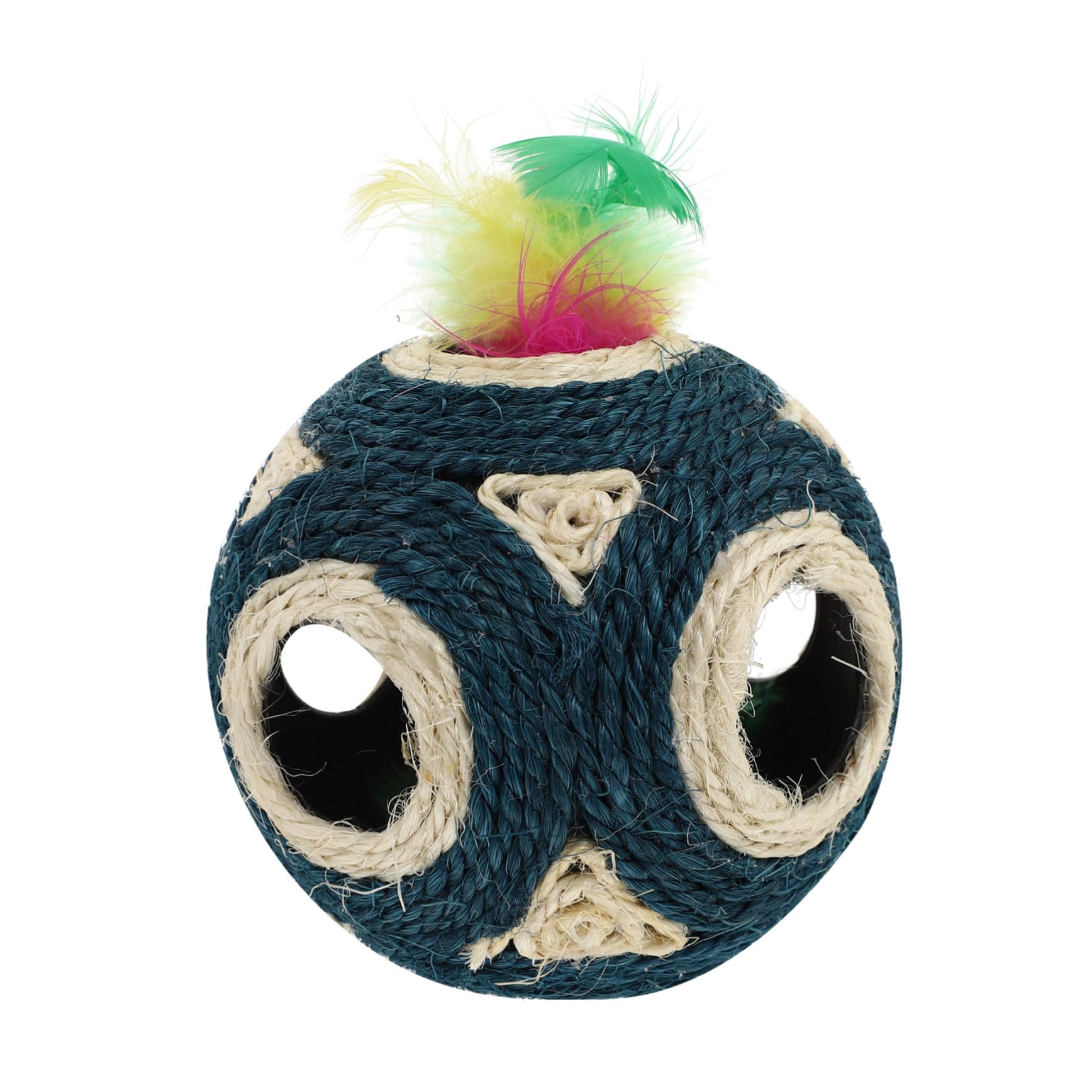 GRIRIW 1Pc Sisal Ball Cat Interactive Grinding Ball for Chewing and Clawing Engaging Cat Plaything for Fun and Exercise for Indoor Cats