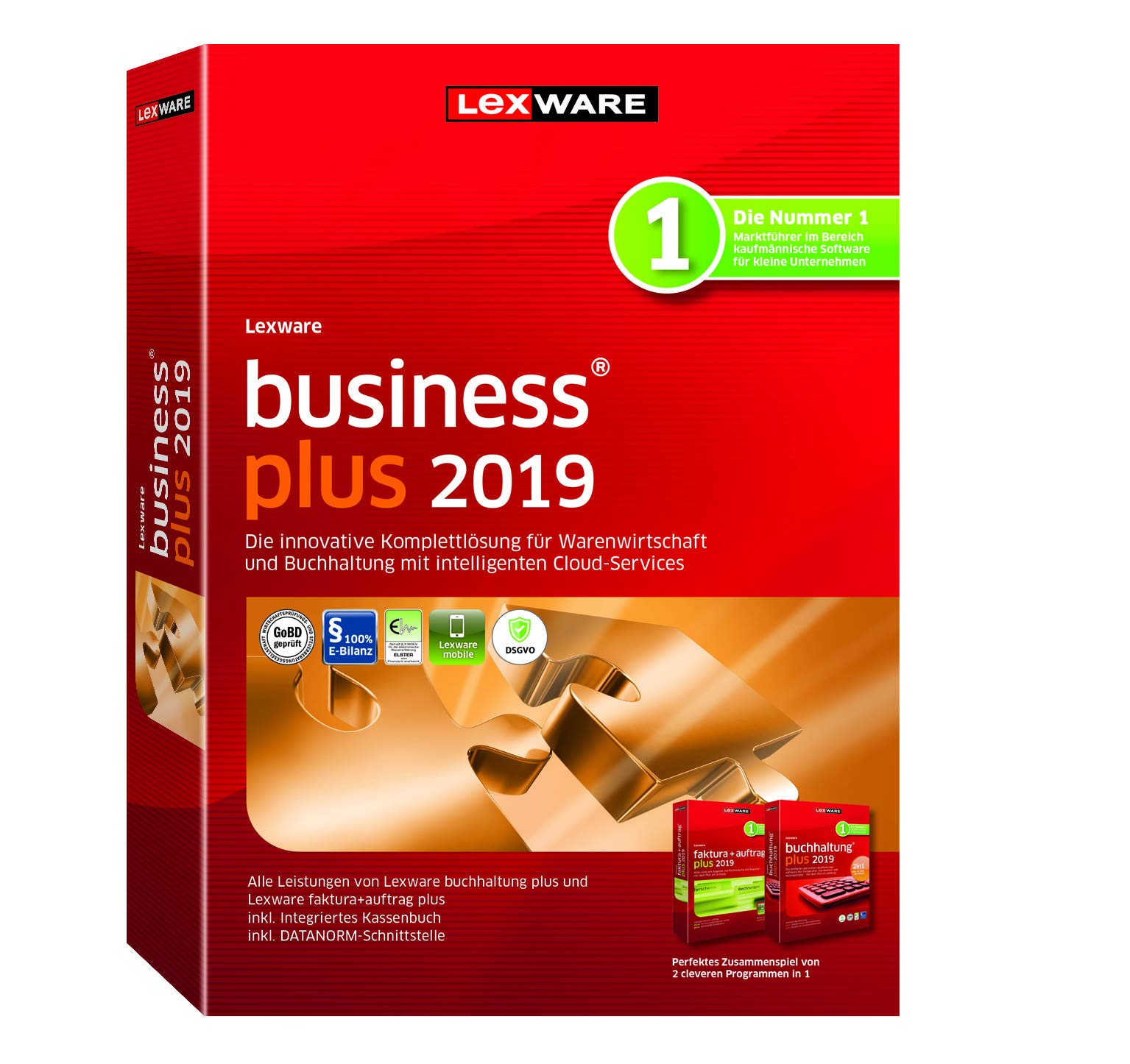 Lexware business plus 2019 Minibox (Jahreslizenz)|für Kleinunternehmer, kaufmännische Einsteiger und Gründer|Software für Buchhaltung und Auftragsbearbeitung|Kompatibel mit Windows 7 und aktueller