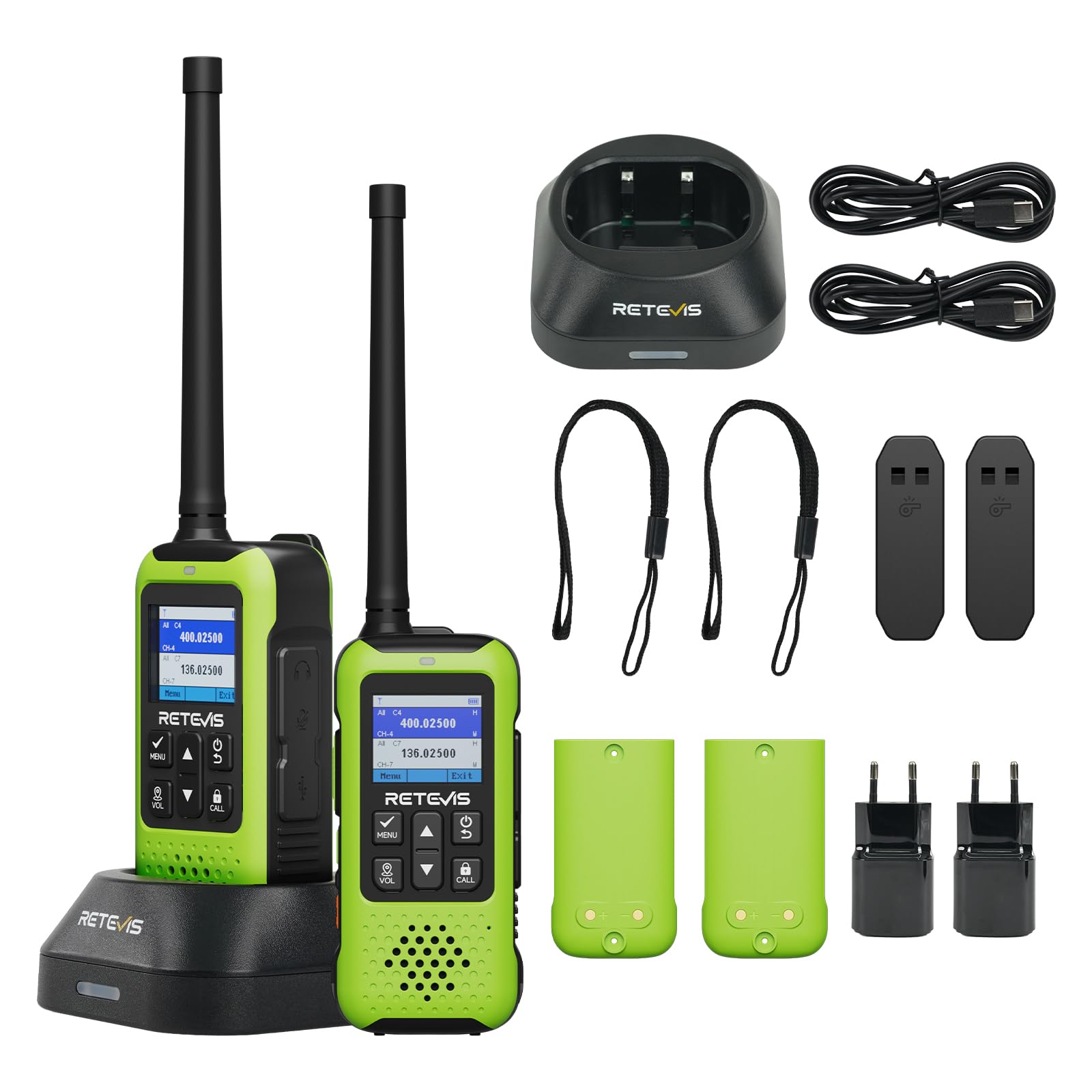 Retevis EZTalk 65 Walkie Talkie, Posizionamento GPS+BDS, Escursionismo | Programmabile via APP, Mappa Disegnata a Mano, Comunicazioni Radio a Doppia Banda per Outdoor Arrampicata, Lungo Raggio