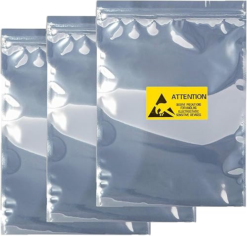 15 bolsas antiestáticas de 11 x 15 pulgadas con 15 etiquetas antiestáticas, bolsa libre de estática para electrónica, bolsas grandes resellables no