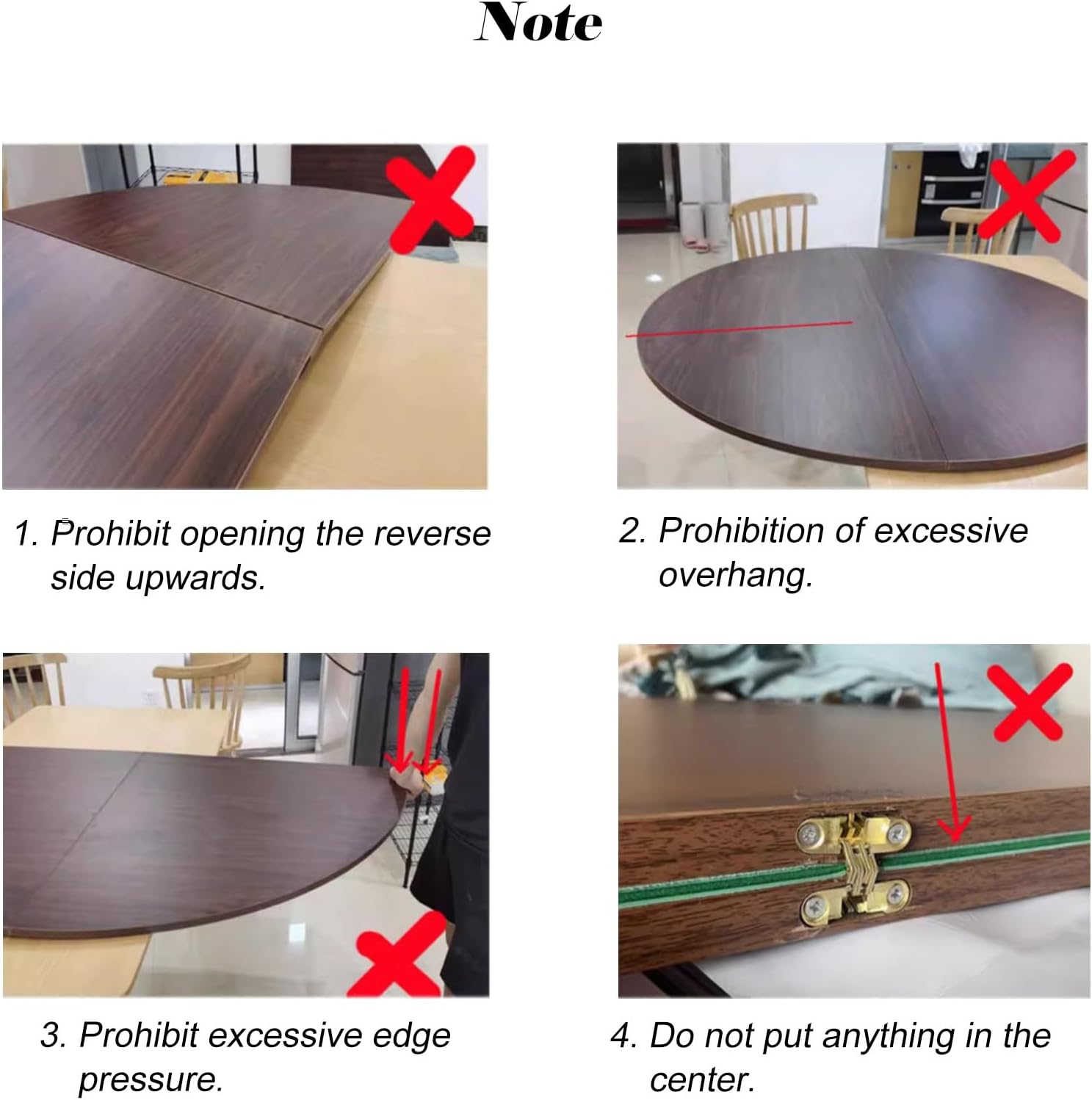 Foldable Round Tabletop Extender, Waterproof Solid Wood 40-74.8in Event Table Top, No Legs, Ideal for Canteens, Restaurants, Backyard Parties, Portable Folding Table Boar