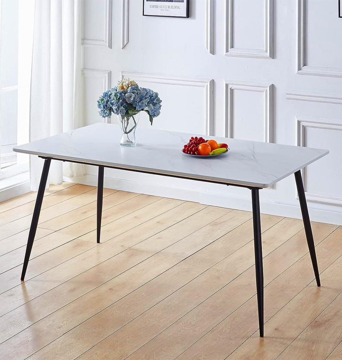 Hallowood Furniture Cullompton Large Rectangular Dining Table, White ...