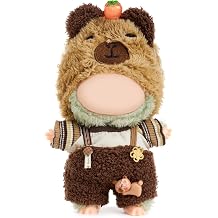 QIUTIMIY Clothes for Doll 15/17cm - Capybara Head Cover + Top + Overalls NO Doll,Capibara