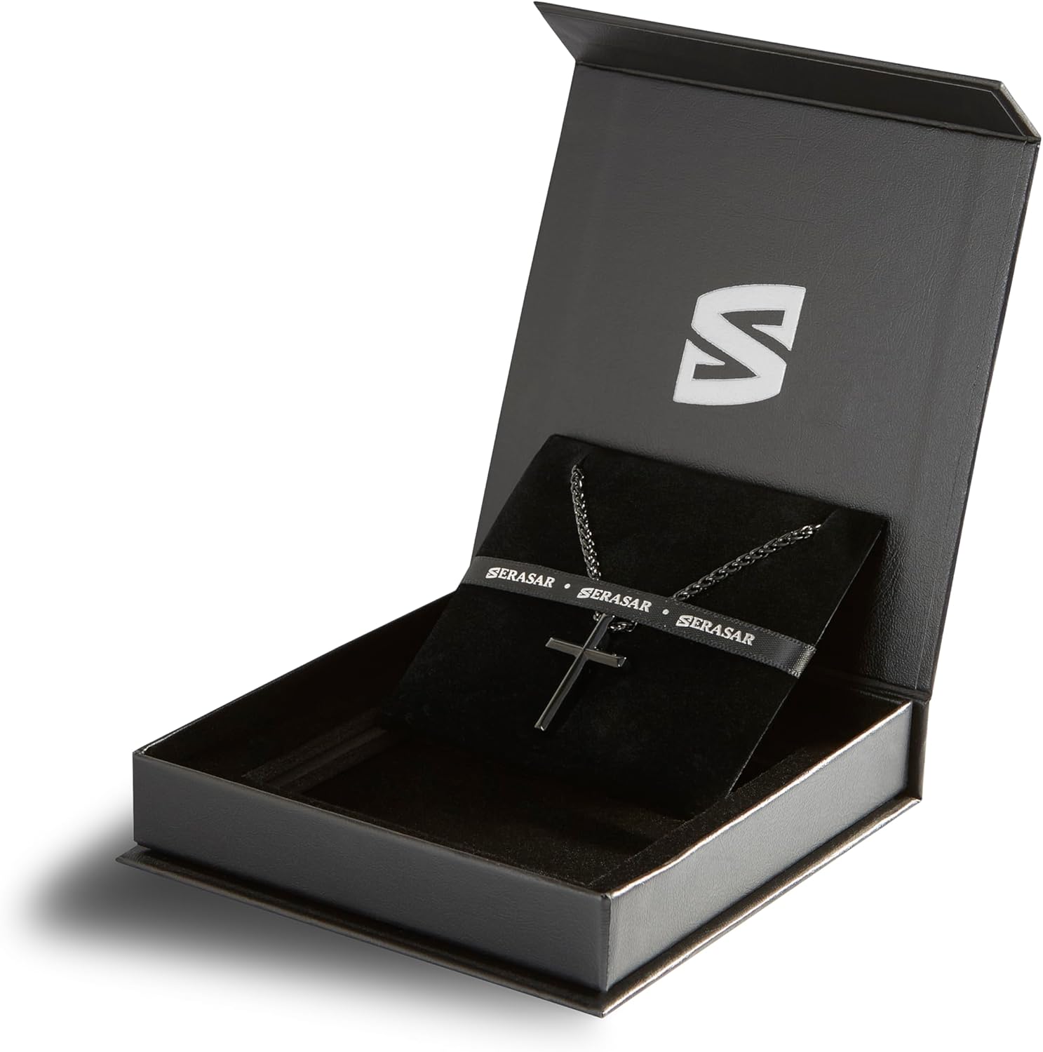 SERASAR Premium Necklace Men [Trust] | Stainless 316L Surgical Steel | Waterproof | Solid Chain | Secure Clasp | Three Colors | Jewelry Box Included