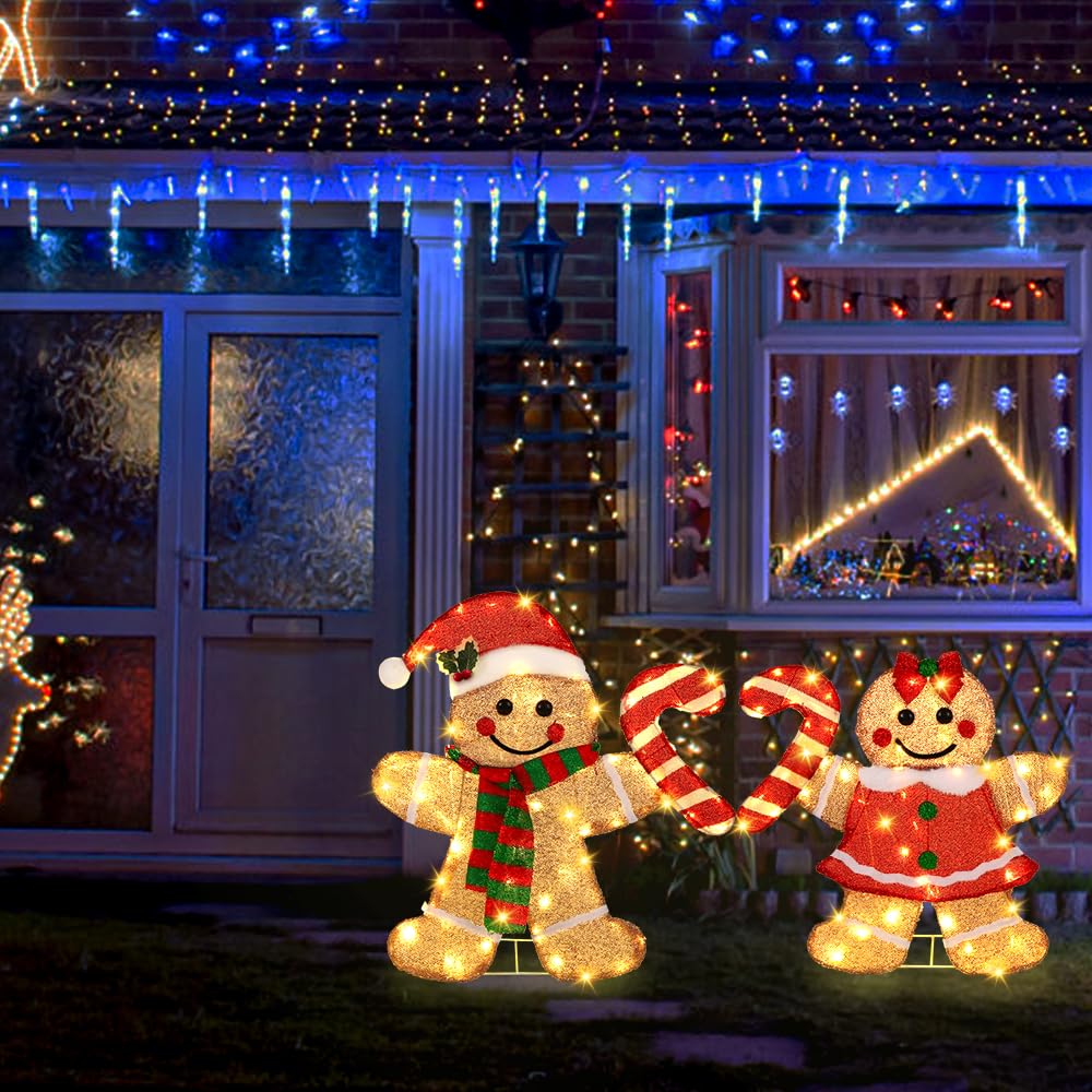 Amazon.com: DULEFUN 22.5'' Lighted Christmas Yard Decoration 2pcs