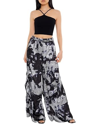 Forever 21 Womens Satin Cloud Wash Palazzo Pants