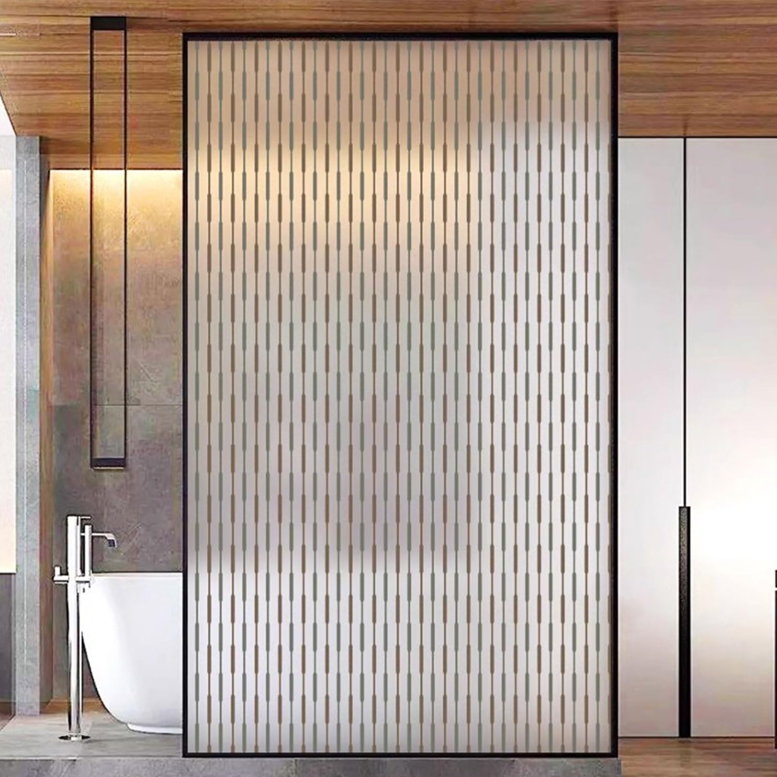 Eiauiuo Window Film Decorative PVC Static Cling Glass Privacy Film