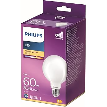 PHILIPS LEDclassic E27 Lamp 806 Lumen Equivalent to 60 W Warm White 2700 Kelvin Matt