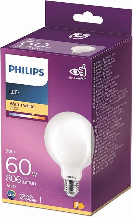 Philips LED classic 60W G93 E27 Yellow Light Dimmable LED Bulb
