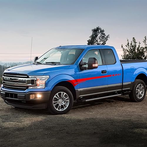 Miniatura 10 de Bilisin Calcomanías de vinilo para puerta lateral de carrocería de automóvil, calcomanías gráficas de carreras deportivas BI004 para todos los