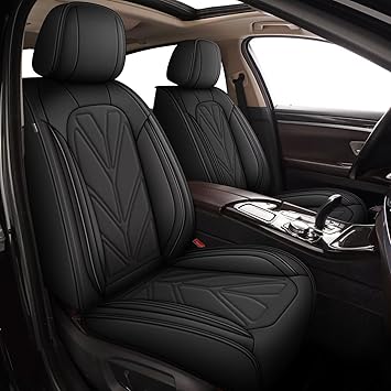 DISUTOGO Seat Cover for Chevrolet Chevy Cobalt 2005-2010 Front Seater, Leather Interior Covers forros para asientos de carro Ergonomic Seat Covera Carseat Car Protector - Black
