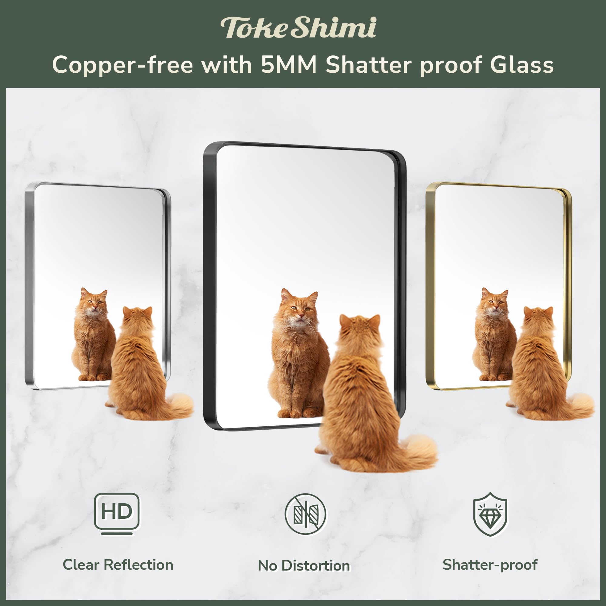TokeShimi Wall Mounted Mirror