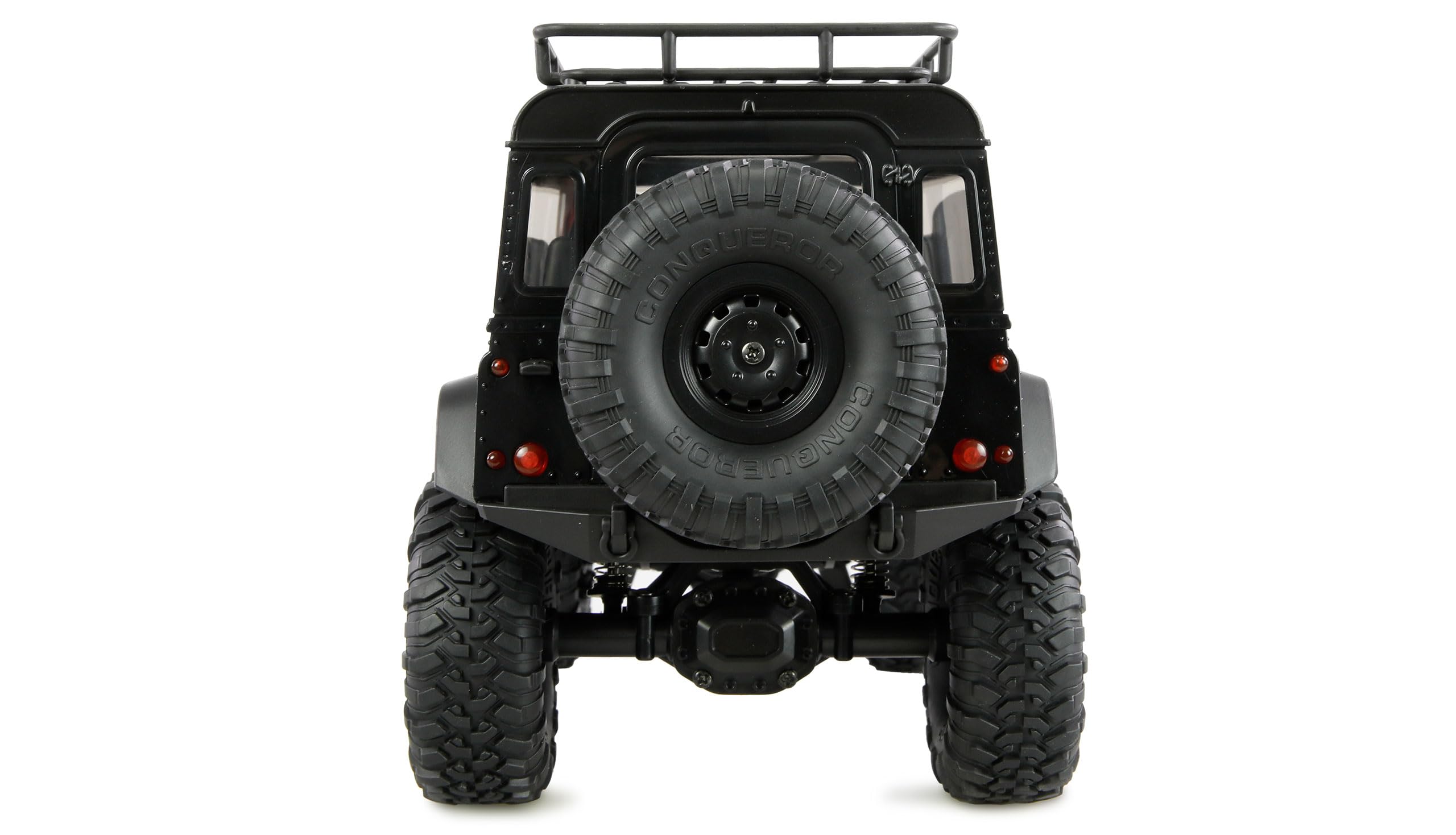 Amewi AMXRock Mini D90 Scale Crawler 4WD 1:16 RTR - Mando a Distancia, batería y Cable de Carga, Color Negro