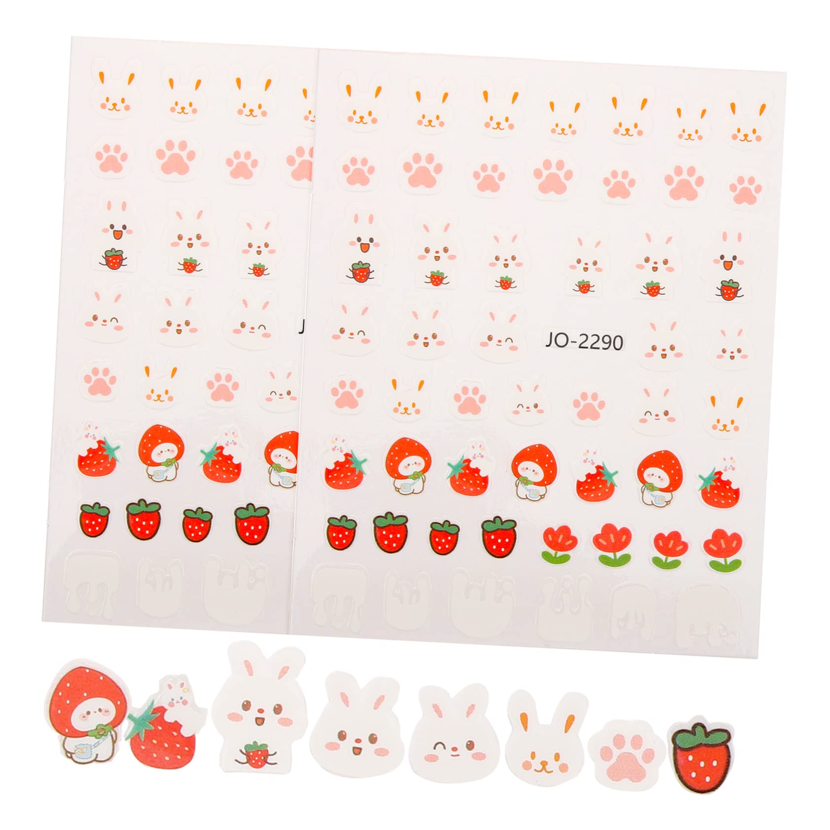 Healvian 4 Set Di Adesivi Per Nail Art Decalcomanie Per Unghie Da Donna Decalcomanie Per Unghie A Forma Di Coniglietto Per Decorazioni Natalizie 10 Fogli*4